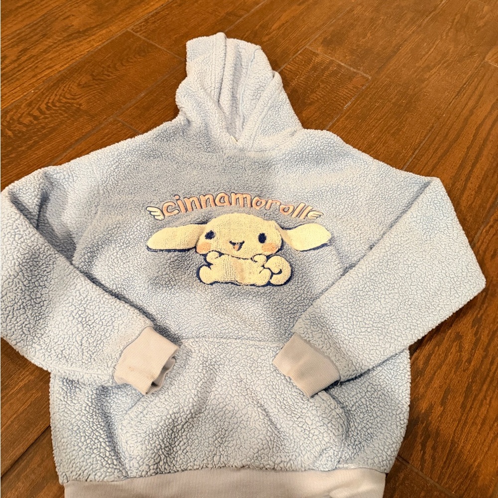Cinnamoroll Kids Blue Fleece Hoodie